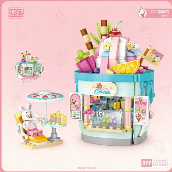 LOZ MINI Blocks - Kids Building Toys Bricks - Ice Cream Shop - Picture 3 of 3